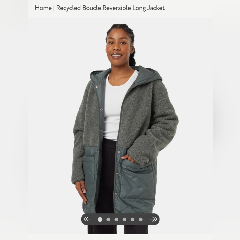 Tentree Recycled boucle reversible long jacket